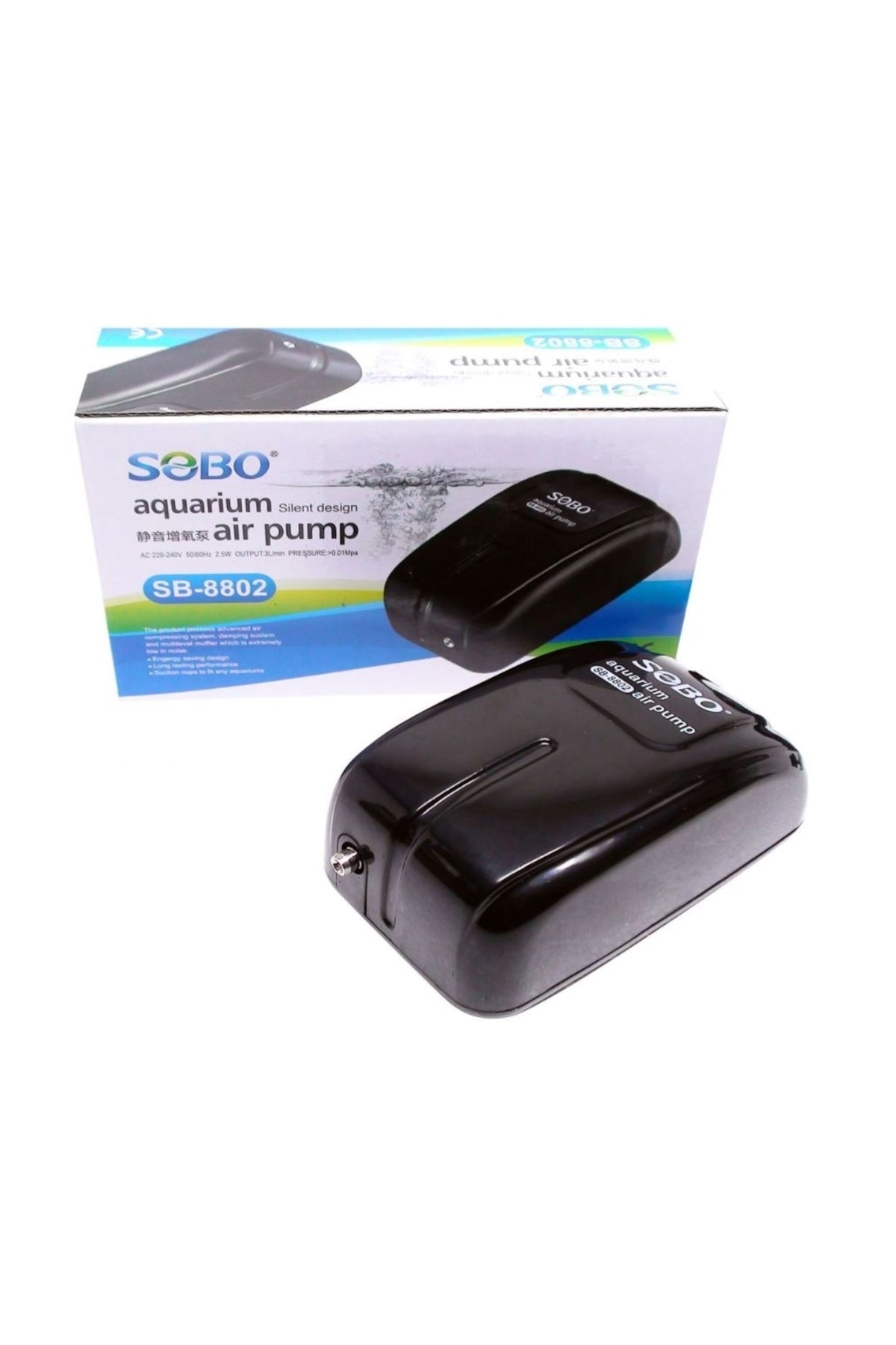 SOBO SB-8802 Sessiz Tek Çıkış Performanslı Hava Pompası