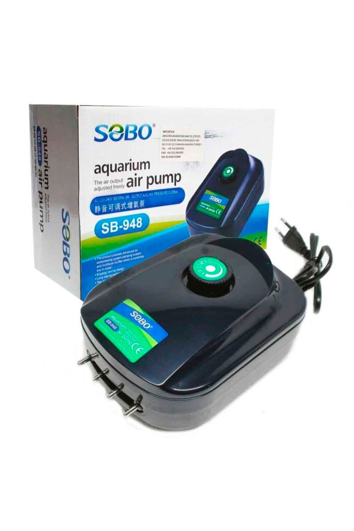 SOBO SB-948 Profesyonel Dört Çıkışlı Yüksek Güçlü Hava Pompası