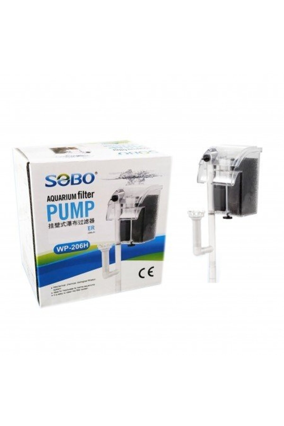 SOBO WP-206H Akvaryum Şelale (Askı) Filtre (3W - 250 L/H)