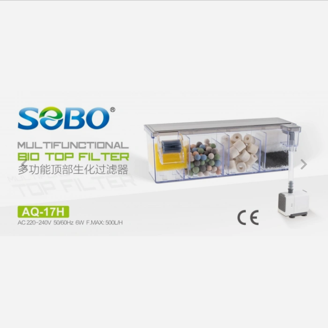 SOBO AQ-17H Gelişmiş Şelale (Askı) Filtre (6W - 500 L/H)