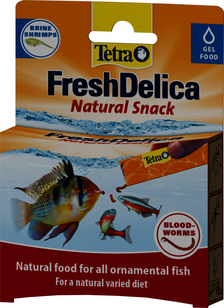 Tetra FreshDelica Bloodworms Tropikal Jel Balık Yemi - Kan Kurtlu - 48GR